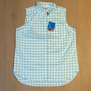 NWT Columbia Women's Anytime Lite Sleeveless Button Front Top size XL